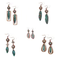 Pendientes De Estilo Étnico Con Textura De Aleación, Venta Al Por Mayor main image 5