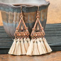 Original Design Retro Ethnic Style Geometric Earrings Yunnan Travel Holiday Style Personality Creative Earrings  Wholesale sku image 25