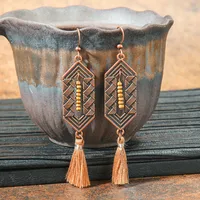 Original Design Retro Ethnic Style Geometric Earrings Yunnan Travel Holiday Style Personality Creative Earrings  Wholesale sku image 21
