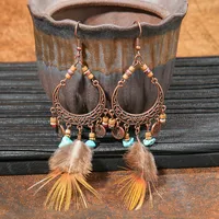 Original Design Retro Ethnic Style Geometric Earrings Yunnan Travel Holiday Style Personality Creative Earrings  Wholesale sku image 29