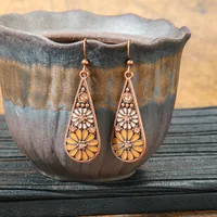 Original Design Retro Ethnic Style Geometric Earrings Yunnan Travel Holiday Style Personality Creative Earrings  Wholesale sku image 4