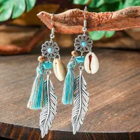 Wholesale Vintage Bohemian Turquoise Earrings Suit National Fashion Eardrops Earrings Supply sku image 30