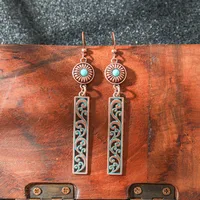 Original Design Retro Ethnic Style Geometric Earrings Yunnan Travel Holiday Style Personality Creative Earrings  Wholesale sku image 24