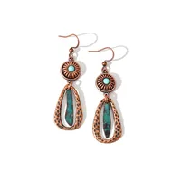 Hot Selling Bohemian Vintage Distressed Earrings Alloy Texture Ethnic Style Earrings Earrings Factory Wholesale sku image 1