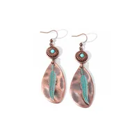 Hot Selling Bohemian Vintage Distressed Earrings Alloy Texture Ethnic Style Earrings Earrings Factory Wholesale sku image 3