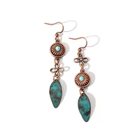 Hot Selling Bohemian Vintage Distressed Earrings Alloy Texture Ethnic Style Earrings Earrings Factory Wholesale sku image 4