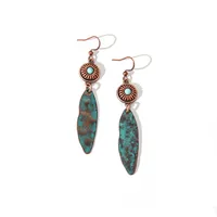 Hot Selling Bohemian Vintage Distressed Earrings Alloy Texture Ethnic Style Earrings Earrings Factory Wholesale sku image 5