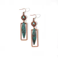 Hot Selling Bohemian Vintage Distressed Earrings Alloy Texture Ethnic Style Earrings Earrings Factory Wholesale sku image 6