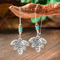 Wholesale Vintage Bohemian Turquoise Earrings Suit National Fashion Eardrops Earrings Supply sku image 5