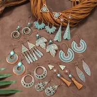 Suit Bohemian Vintage Earrings Ethnic Vacation Style Long Fringe Earrings Super Beautiful Jungle Style Earrings main image 4