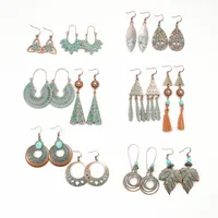 Suit Bohemian Vintage Earrings Ethnic Vacation Style Long Fringe Earrings Super Beautiful Jungle Style Earrings main image 5
