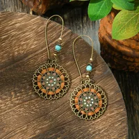 Hot Selling Bohemian Vacation Style Metal Earrings Retro Ethnic Style Handmade Earrings High-Grade Earrings sku image 19