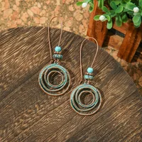 Hot Selling Bohemian Vacation Style Metal Earrings Retro Ethnic Style Handmade Earrings High-Grade Earrings sku image 8