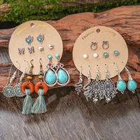 Pendientes De Gota De Metal De Buena Textura De Estilo Bohemio De , Venta Al Por Mayor, Pendientes De Estilo Étnico De Vacaciones Que Combinan Con Todo main image 3