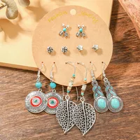Hot Sale Bohemian Stylish Good Texture Metal Eardrop Earrings Wholesale Ethnic Vacation Style All-Match Earrings sku image 16
