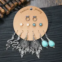 Hot Sale Bohemian Stylish Good Texture Metal Eardrop Earrings Wholesale Ethnic Vacation Style All-Match Earrings sku image 15
