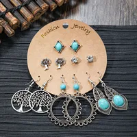 Hot Sale Bohemian Stylish Good Texture Metal Eardrop Earrings Wholesale Ethnic Vacation Style All-Match Earrings sku image 9