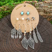 Hot Sale Bohemian Stylish Good Texture Metal Eardrop Earrings Wholesale Ethnic Vacation Style All-Match Earrings sku image 14
