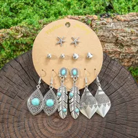 Hot Sale Bohemian Stylish Good Texture Metal Eardrop Earrings Wholesale Ethnic Vacation Style All-Match Earrings sku image 11