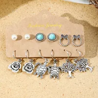 Hot Sale Bohemian Stylish Good Texture Metal Eardrop Earrings Wholesale Ethnic Vacation Style All-Match Earrings sku image 2