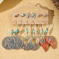 Hot Sale Bohemian Stylish Good Texture Metal Eardrop Earrings Wholesale Ethnic Vacation Style All-Match Earrings sku image 8