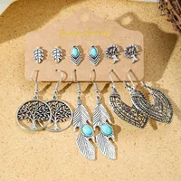 Hot Sale Bohemian Stylish Good Texture Metal Eardrop Earrings Wholesale Ethnic Vacation Style All-Match Earrings sku image 7
