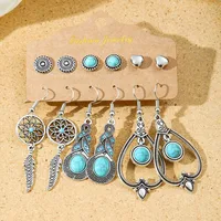 Hot Sale Bohemian Stylish Good Texture Metal Eardrop Earrings Wholesale Ethnic Vacation Style All-Match Earrings sku image 13