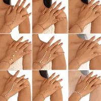 Rond Style De Fée Élégant Commuer Cristal Artificiel Perle Artificielle Alliage Bracelets De Gros main image 2