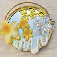 Southeast Asia Explosions High Sense Net Red Hair Clip Flower 10-piece Set Egg Flower Clip Full Head Shark Clip main image 2