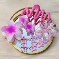 Southeast Asia Explosions High Sense Net Red Hair Clip Flower 10-piece Set Egg Flower Clip Full Head Shark Clip sku image 2