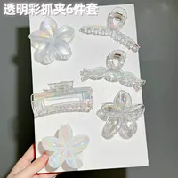 Southeast Asia Explosions High Sense Net Red Hair Clip Flower 10-piece Set Egg Flower Clip Full Head Shark Clip sku image 35