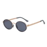 New  Fashion Oval Polarized Sunglasses For Men Retro High-End Outdoor Driving Sunglasses For Men sku image 7