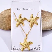 Casual Glamour Señora Acero Inoxidable 304 Geométrico Forma De Corazón Chapado En Oro K. Mujeres Conjunto De Joyas main image 4