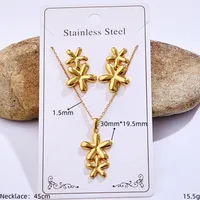 Casual Glam Lady 304 Stainless Steel Geometric Heart Shape K Gold Plated Women's Jewelry Set sku image 27