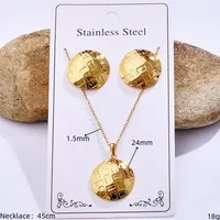 Casual Glam Lady 304 Stainless Steel Geometric Heart Shape K Gold Plated Women's Jewelry Set sku image 19