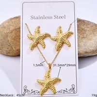 Casual Glam Lady 304 Stainless Steel Geometric Heart Shape K Gold Plated Women's Jewelry Set sku image 21