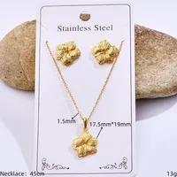 Casual Glam Lady 304 Stainless Steel Geometric Heart Shape K Gold Plated Women's Jewelry Set sku image 22