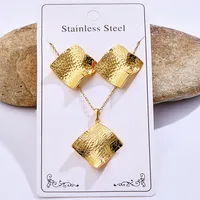 Casual Glam Lady 304 Stainless Steel Geometric Heart Shape K Gold Plated Women's Jewelry Set main image 5