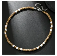 Round Hip-Hop Wood Necklace Wholesale sku image 26