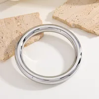 Couleur Unie Style IG Style Simple Plaqué Or 16 Carats Or Blanc Plaqué Plaqué Or Acier Inoxydable 304 Bracelet En Masse main image 9