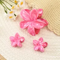 Southeast Asia Explosions High Sense Net Red Hair Clip Flower 10-piece Set Egg Flower Clip Full Head Shark Clip sku image 48