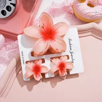 Southeast Asia Explosions High Sense Net Red Hair Clip Flower 10-piece Set Egg Flower Clip Full Head Shark Clip sku image 14
