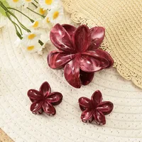 Southeast Asia Explosions High Sense Net Red Hair Clip Flower 10-piece Set Egg Flower Clip Full Head Shark Clip sku image 52