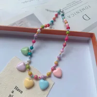 New New Style Colorful Beaded XINGX Small Flower Bear Necklace Cute Children Cartoon Beads Of Necklace Necklace Necklace sku image 23