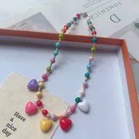 New New Style Colorful Beaded XINGX Small Flower Bear Necklace Cute Children Cartoon Beads Of Necklace Necklace Necklace sku image 25