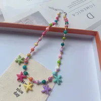 New New Style Colorful Beaded XINGX Small Flower Bear Necklace Cute Children Cartoon Beads Of Necklace Necklace Necklace sku image 29