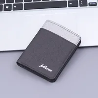 Canvas Wallet Men's Card Holder One-piece Men's Soft Cloth Men's Vertical Wallet 5-card Short Wallet Men's Ultra-thin main image 1