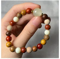 Round Hip-Hop Vintage Style Wood Bracelets Wholesale sku image 24