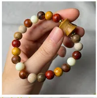 Round Hip-Hop Vintage Style Wood Bracelets Wholesale sku image 22