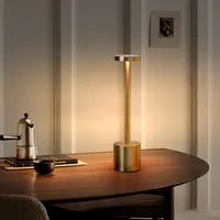 Simplified Design Workbench Lamp USB Charging Retro Metal Touch Dining Table Night Light Bedside Lamp main image 3